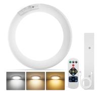 Rechargeable Ceiling Light, Wireless Battery Operated Ceiling Light with Remote, Motion Sensor, Dimmable, Timing, 3 Colors, Motion Activated Overhead Shower Light for Bathroom Pantry Hallway Porch