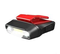 Rechargeable Clip Light for Outdoor Hats with 5 Modes, Adjustable Angle, Sensor Control, USB C Fast Charging, Waterproof and Strong Grip for Night Use (red)