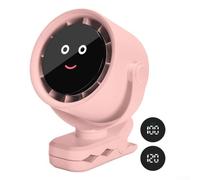 Rechargeable Clip on Fan 30db Portable Usage Having Five 720° Plus for Rotation Led Display Showing Battery Level Quiet Speeds Operation 400 (Pink)