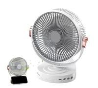 Rechargeable Clip On Fan | Clamp Fan - 8-inch Quiet Hangable Adjustable-speed USB Charging Light for Student Workplace Home Car Dorm Kitchen Camping