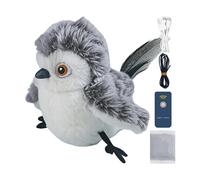 Rechargeable Contact Activated Toy, Interactive Cat Exercise Toys - Realistic Interactive Cat Feather Toys - Flapping Bird from to Soft and Comfortable for All Breeds J