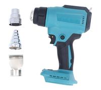 Rechargeable Cordless Heat Gun Handheld Digital Display Fast Heating Temperature Adjustable Hot Air Gun with 3 Nozzles for Crafts and DIY Projects