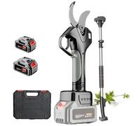 Rechargeable Cordless Lithium Ion Battery Pruning Shears with Telescopic Pole, Ideal for Gardening and Park Maintenance, Cuts Up to 50mm Diameter