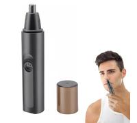 Rechargeable Cordless Nose Hair Trimmer with Dual Edge Blades: Painless Ear and Eyebrow Trimming Tool with LED Light, Easy Cleansing, and Type-C Charging for Men and Women