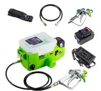 Rechargeable Cordless Paint Sprayer, 500W Portable Airless Spray Tool with 1.5m Hose, 6 Speeds, Backpack Design for Furniture Walls
