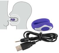 Rechargeable Couple Mouth Vibrator Silicone Penis Vibrating Stimulator