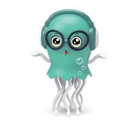 Rechargeable Dancing Octopus Toy - Auto-Moving LED Light Show & Music, Smart Obstacle Avoidance, Funny Desktop Decor for Office/Home Stress Relief (Green)