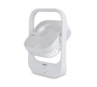 Rechargeable Desk Cooling Fan 3 Speed 5-7h Runtime Geepas White One Size
