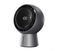 Rechargeable Desktop Fan with Remote Control 100 Speed Settings 180 Degree Oscillating Low Noise Level Digital Display 5000mAh for battery USB Powered Timer Function(Gray)