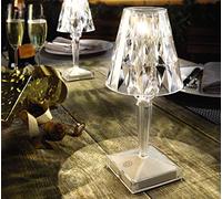 Rechargeable Diamond Touch Lamp - 26 x 8 x 8cm USB Charging Dimmable Touch Control Light for Dining or Side Table - Decorative Home Lighting for Living or Dining Room, Bedroom, Conservatory, Hallway