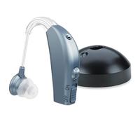 Rechargeable Digital Sound Amplifier - Behind-the-Ear Personal Audio Enhancer with Smart Noise Reduction, 6 Listening Modes & All-Day Battery Life, Modern Blue