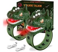 Rechargeable Dinosaur Walkie Talkies for Kids, 2 Pack T-Rex Camping Gear Outdoor Toys Long Range Birthday Easter Christmas Stocking Stuffers for 3 Years+ Boys Girls