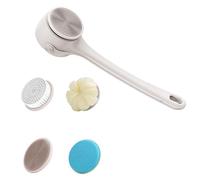 Rechargeable Double Handle Electric Bath Brush Shower Brush with 2Adjustable Speed for Easy Full Body Cleaning Tool