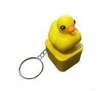 Rechargeable Duck Quacking Toy Keychain with Fingertip Button and Bright Lights for Sensory Stimulation and Stress Reduction on the Move (2)