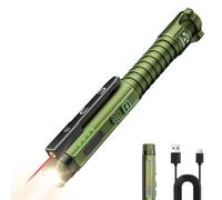 Rechargeable EDC Flashlight, 800 Lumens Small Flashlight with Magnetic Clip and Base, 11 Modes LED Flashlight, Glass Switch and Bottle Opener, USB-C Flashlight for Work, Home and Emergency