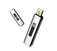 Rechargeable Electric Arc Lighter - Windproof, FlameLess Plasma Lighter - Small, Pocket Size, Metal