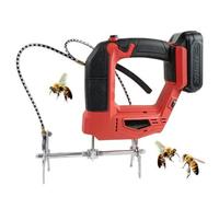 Rechargeable Electric Bee Remover Shaking Machine - Brushless Handheld Beekeeping Equipment, Hive King Box, Efficient Bee Hive Tool, Red-1 Battery Included