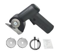Rechargeable Electric Box Cutter with 2 Titanium Blades, 4V Cordless Electric Scissors with Safety Lock & LED Light, for Carpets, Plastic, Sheet-Aluminum, Cardboard, Leather, Crafting