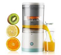 Rechargeable Electric Citrus Juicer - Portable Fruit Juicer Machine with USB Cable, Cordless Orange/Lemon/Grapefruit Squeezer, High Juice Yield, Easy to Clean, Powerful Motor 45W - White