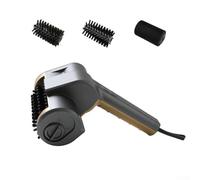 Rechargeable Electric Grill Brush, 2-Speed Motor Stainless Steel Head for BBQ Grates Griddles,Waterproof Cordless Cleaner 2000mAh (Three-headed Gray Gold)