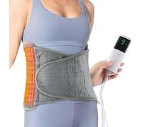 Rechargeable Electric Heating Pad for Back Pain Relief Adjustable Thermal Heated Waist Belt with 9 Temperatures Lumbar Lower Back Brace Support Machine Washable Back Warmers for Home,Office Outdoor