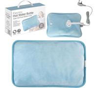 Mantraraj Rechargeable Electric Hot Water Bottle Bed Electric Heating Pad Hand Body Warmer Massaging Heat Pad Pain Relief Fast Heating Auto-Shut Off Function Over-Heat Protection & No Refill Blue