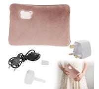 Rechargeable Electric Hot Water Bottle, Fast Charing and Heating Hot Water Bottle for Hand & Body Warmer, Automatic Power Off Hand Warmers for Winter Gift, Brown