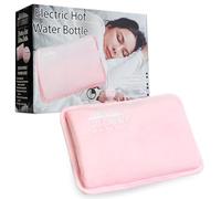 Rechargeable Electric Hot Water Bottle Heat Pad 6 Hour Warmth Temperature Control Detachable Lead Cosy Bed Warmer Hand Warmer Pouch Gifts (Pink)
