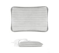 Rechargeable Electric Hot Water Bottle with Soft Touch Fleece Cover, Hand Warmer, Massaging Heat