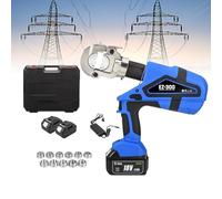 Rechargeable Electric Hydraulic Cable Crimping Tool 16 300mm² 60kN Force Includes 10 Dies & 4Ah Batteries Ideal for Copper & Aluminum Terminals Efficient Crimper Solution
