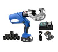 Rechargeable Electric Hydraulic Crimp Tool, 18V Battery Powered for Terminating Copper & Aluminium Lugs, Ideal for Professional Cable Crimping Tasks