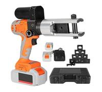 Rechargeable Electric Hydraulic Crimper with 2 Batteries, Includes Dies for 16-300mm² Cables, Ideal for Professional Cable Crimping Tasks