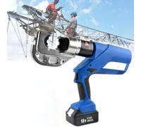Rechargeable Electric Hydraulic Crimping Tool, Lithium Battery Powered for Copper and Aluminum Terminals, Industrial Cable Lug Crimper