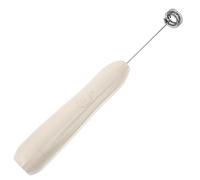 Rechargeable Electric Milk Frother Handheld Cream Mixer for Kitchen | Stainless Steel Build, Khaki Finish, USB Cable Included, Quick Results for Travel and Daily Coffee