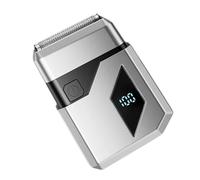 Rechargeable Electric Shaver Men Quick Shaving Device Portable Beard Trimmer ABS Texture Suitable for Travel Waterproof LCD Screen Electric Shaver Business Travelers