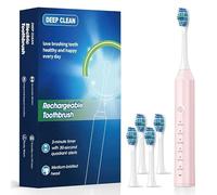 Rechargeable Electric Toothbrush 6 Cleaning Modes, 500mAh Lithium Polymer Battery, USB Charging, ≤36V, with Soft Bristles for Deep Clean Dental Flosser