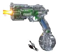 Rechargeable Electric Water Shooter with 800ml Tank & 32ft Range Full-Auto Splash Tot with LED Lights Effect Summer Outdoor Toy for Kids Teens Adults (Green B)