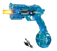 Rechargeable Electric Water Shooter with 800ml Tank & 32ft Range Full-Auto Splash Tot with LED Lights Effect Summer Outdoor Toy for Kids Teens Adults (Blue B)