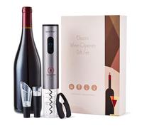 Rechargeable Electric Wine Opener Set Automatic Corkscrew with Foil Cutter & Wine Pourer - Luxury Gift Box for Wine Lovers