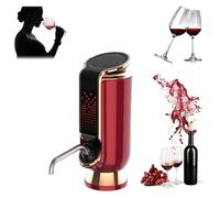 Rechargeable Electric Wine Opener Set Black - 8L Adjustable Dosing, 50Kpa Vacuum, Touch Panel Dispenser & Decanter for Wine Lovers & Family Parties(Red)