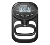Rechargeable Electronic Grip Strength Tester with Large LCD Display Ideal for Athletes in Need of Accurate Performance Metrics (black)