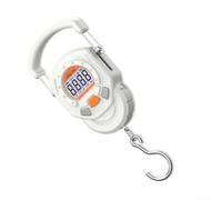 Rechargeable Electronic Scale 60kg for Market Stall | for durable ABS plastic body, thickened metal hook, compact 211mm size, lightweight carry, white finish