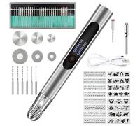 Rechargeable Engraving Pen, Mini Electric DIY Engraver, Cordless Engraver Pen Kit with 63 Accessories & 3-Speed Adjust, Portable Tool for Jewelry, Glass, Wood, Metal, Plastic