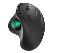Rechargeable Ergonomic Nulea M501 Trackball - Thumb Control, Smooth Precision, 3-Device Connect (Bluetooth/USB), Works with PC, Laptop, Mac, Windows（Mint Green）