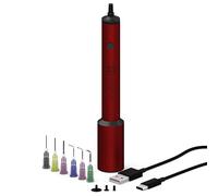 Rechargeable ESD Vacuum Pen for IC Component Placement and SMD Chip Rework, with 3 Suction Cups, 6 Interchangeable Nozzles, Aluminum Body, USB-C Port, and Up to 10 Hours of Battery Life.