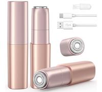 Rechargeable Facial Hair Remover for Women: Painless Lady Shaver with 1 Replacement Heads - Mini-Sized for Travel Face Razors for Face, Lips, Chin, Body -Portable & Gift-Ready