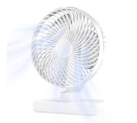 Rechargeable Fan, USB Rechargeable Oscillating Desk Fan, 4 Speed Adjustable Portable Cooler, Energy-Efficient Lightweight Cooling Device for Studio Outdoor Adventure Camping Trips Beach Trip