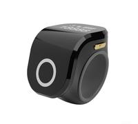 Rechargeable Finger Ring Counter Featuring Dual Touch Screen and Adjustable Fit for Comfortable Counting on Different Fingers (Black)