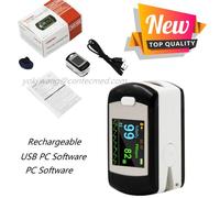 Rechargeable Fingertip Pulse Oximeter Spo2 Blood Oxygen Heart Rate Monitor PC SW