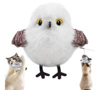 Rechargeable Flapping Bird Cat Toy, 3 Wingspan Modes + Touch-Activated, Realistic Bird Sounds, Stimulates Hunting Instincts - Interactive Play for All Cat Breeds Type-A